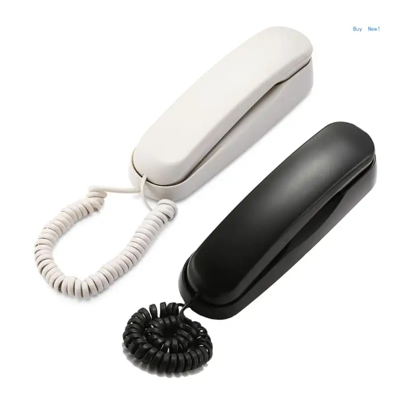 Compact Phone Wall-Mounted Caller Telephone Fixed Landline for Home Office Hotel