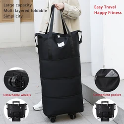 Giant Rolling Travel Duffel Bag - Spacious, Lightweight Luggage Bag With Wheels Portable Overnight Bag，Weekend Travel bag