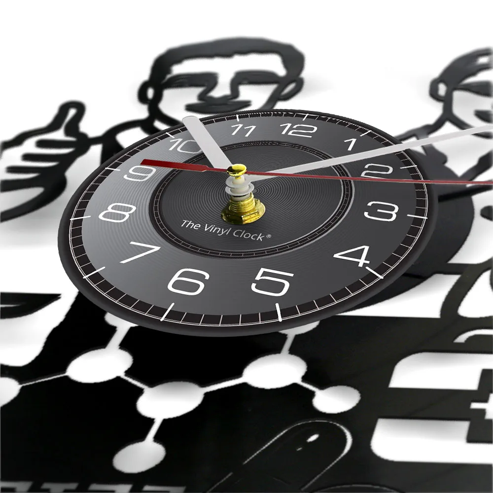 Doctor Laser Cut Longplay Wall Clock Conduct Experiments Wall Watch With LED Backlight Vinyl Artwork For Science Researchers