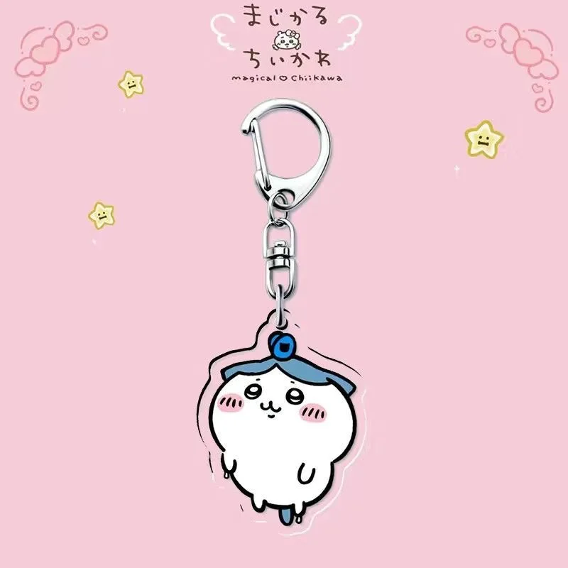 Chiikawa Summer Limited Sweet Creature Acrylic Lovely Keychain Jewelry Baby Gift Bag Charms Keyring Souvenir Key Chain Pendant