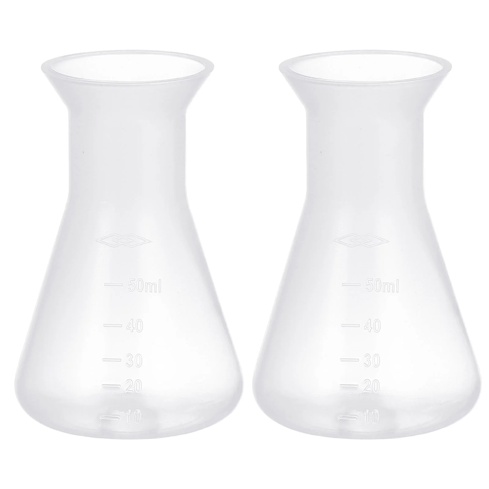 

5 Pcs Glass Plastic Erlenmeyer Flask Beaker Liquid Containers Pp Beakers Supply