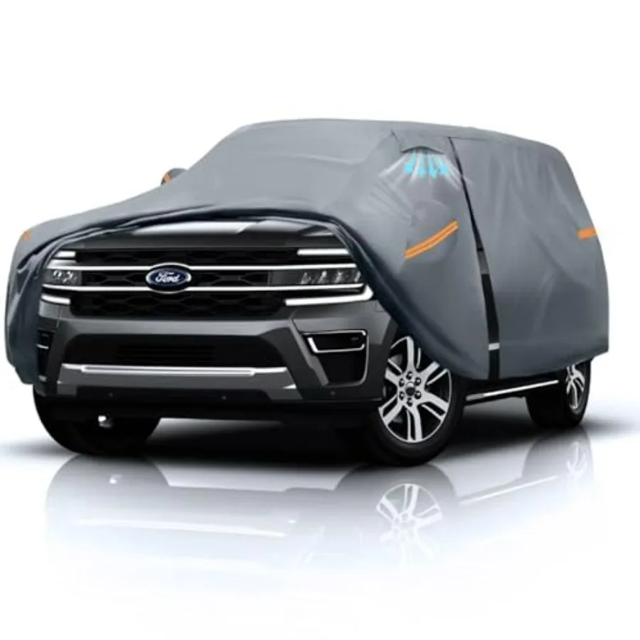 

Large SUV Car Cover for Ford Expedition 100 Waterproof All Weather, Heavy Duty Outdoor Full Exterior Covers Rain Sun Wind UV Ha