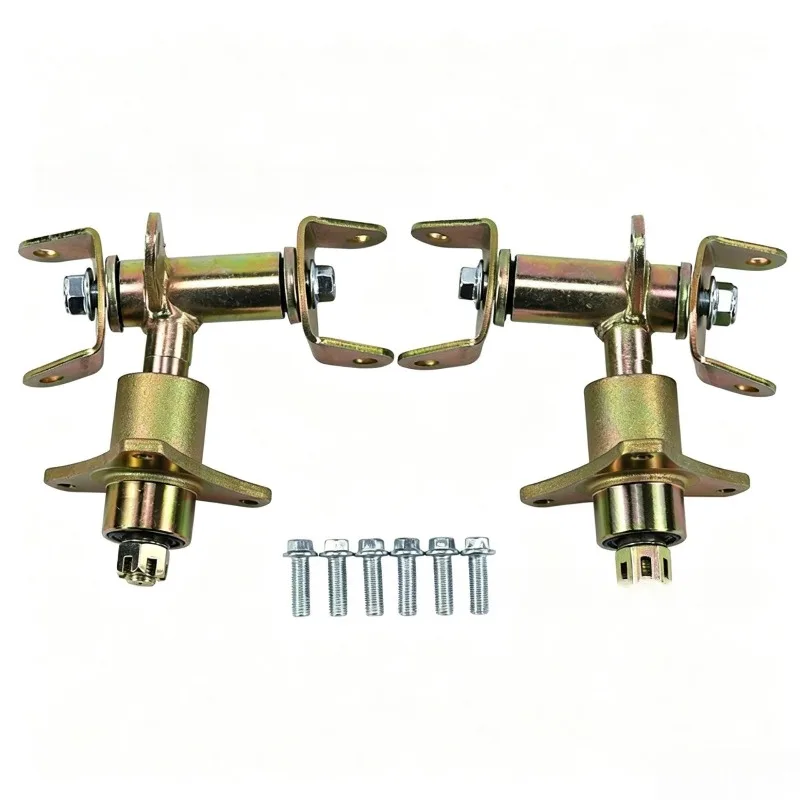 Suitable for ATV beach car kart front steering accessories small bull front brakeless horn with three-hole bearing flange