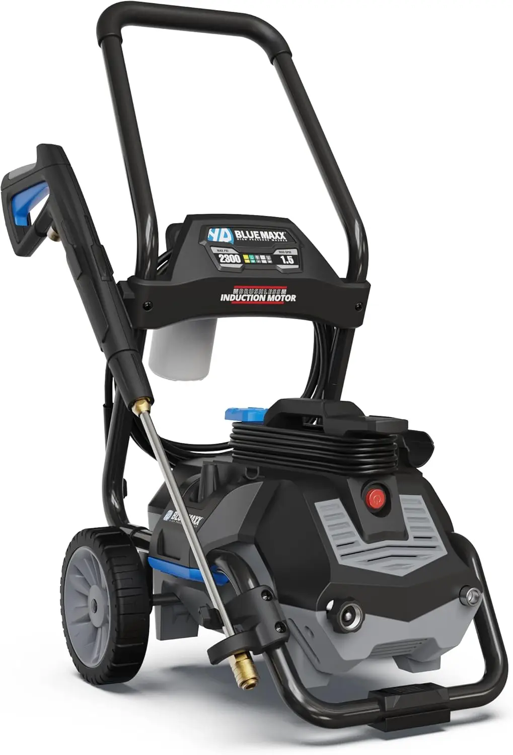 BM2300 Electric Pressure Washer-2300 PSI, 1.5  , 13 Amps Quick Connect Accessories, 2 in 1 Detachable Cart