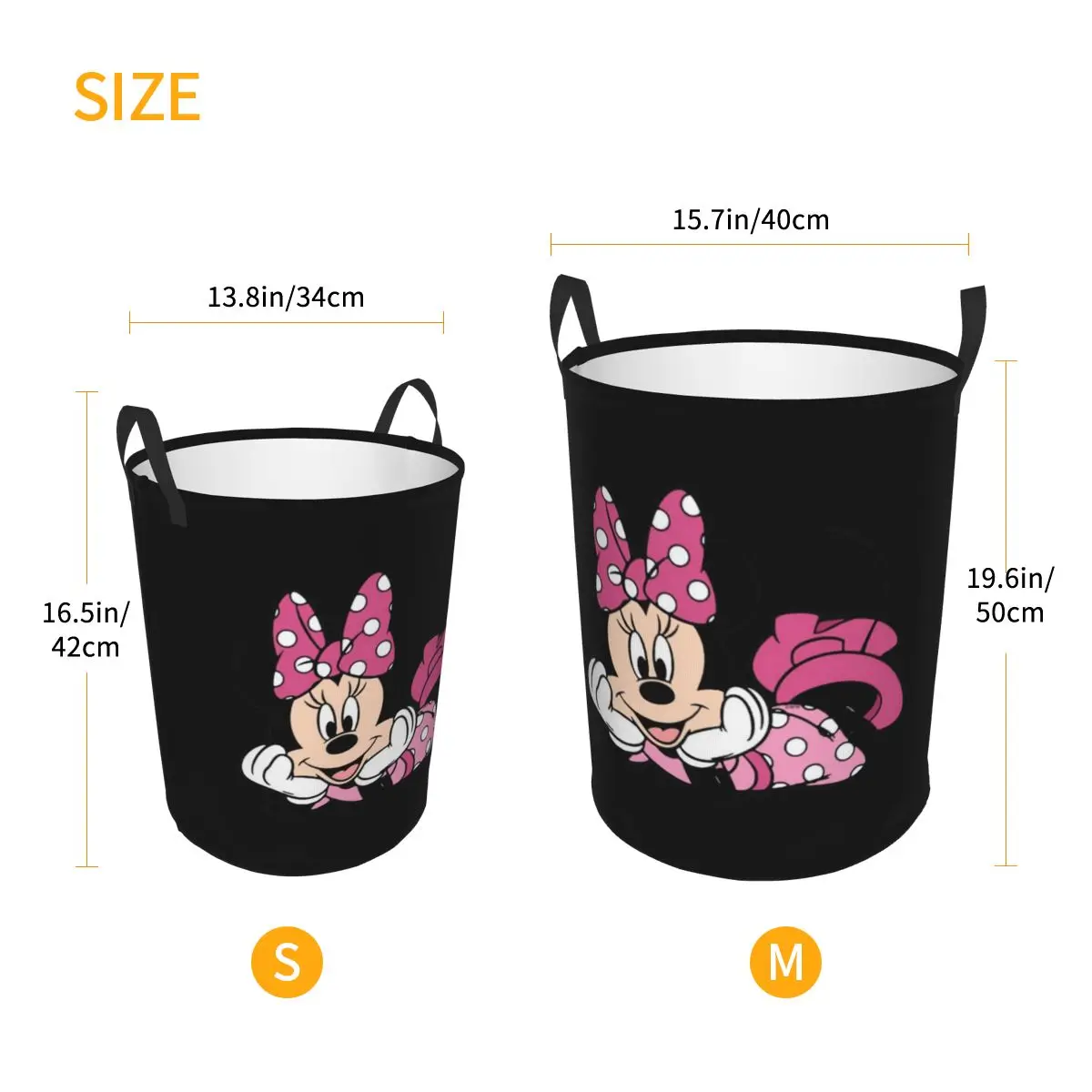 Niestandardowy Mickey Mouse Minnie kosz na pranie składany Disney Cartoon koszyczek dla dzieci Organizer zabawek dla dzieci pojemniki do