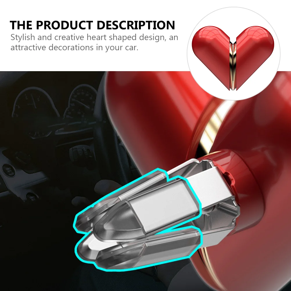 Car Aromatherapy Clip Air Freshener Vent Inner Diffuser Ornament ABS Environmental Protection Material Scent Decor Heart Shape