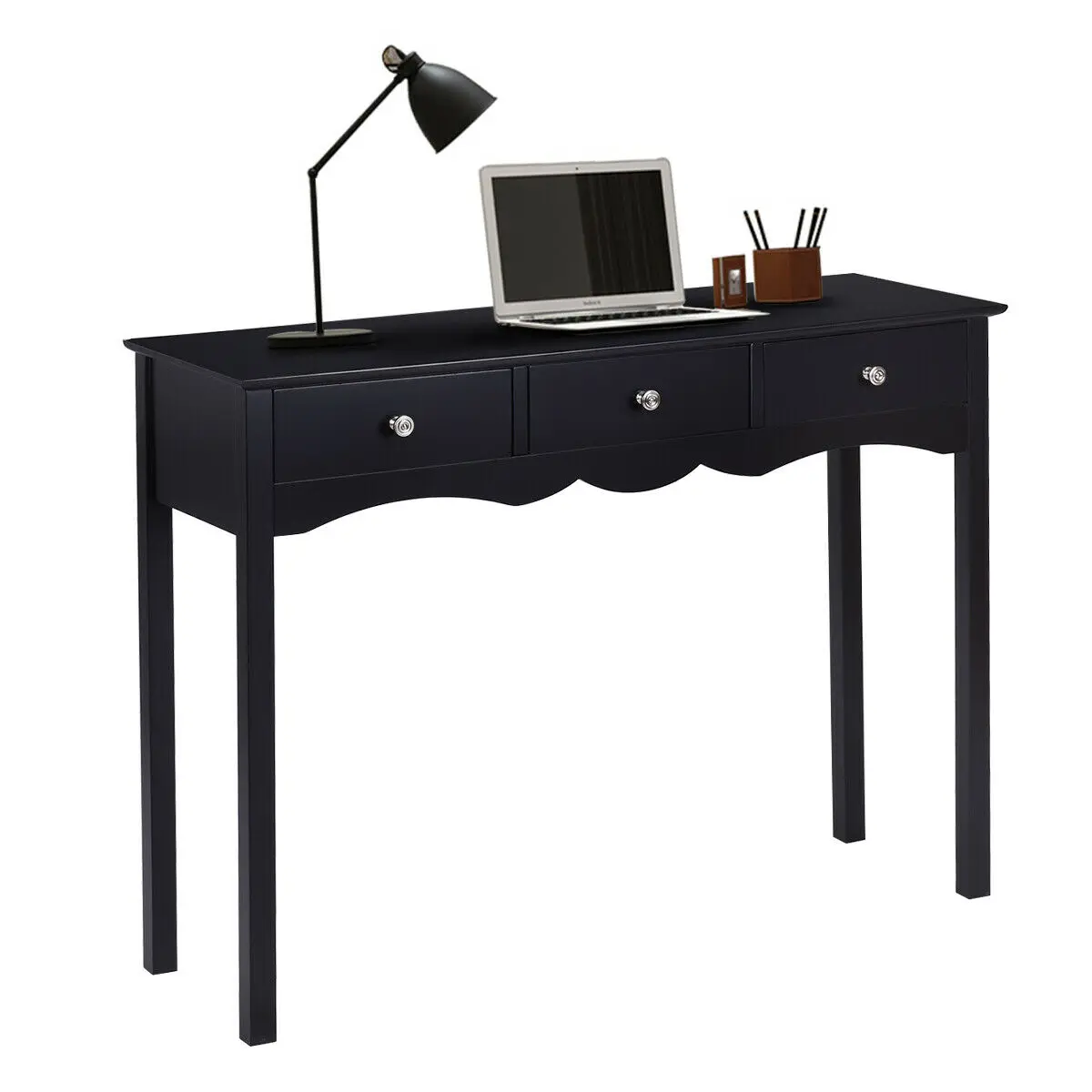 

Costway Console Table Hall table Side Table Desk Accent Table 3 Drawers Entryway Black