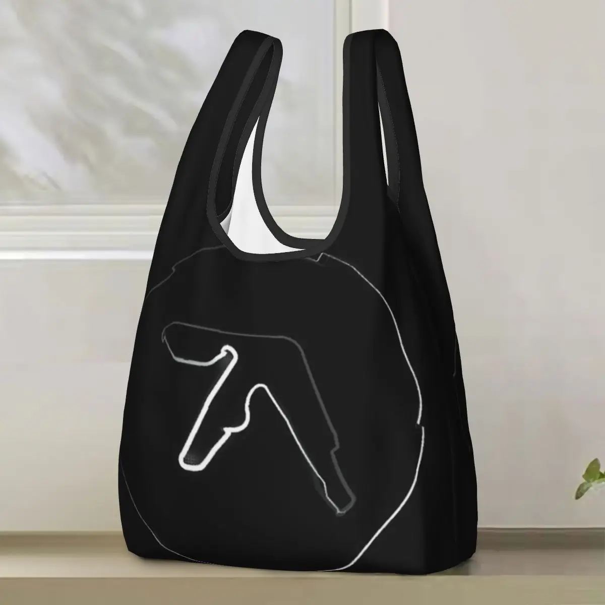 aphex-twin-creative-y2k-logo-bolsa-de-compras-portatil-sacola-de-ombro-dobravel-bolsa-de-compras-bolsa-de-compras