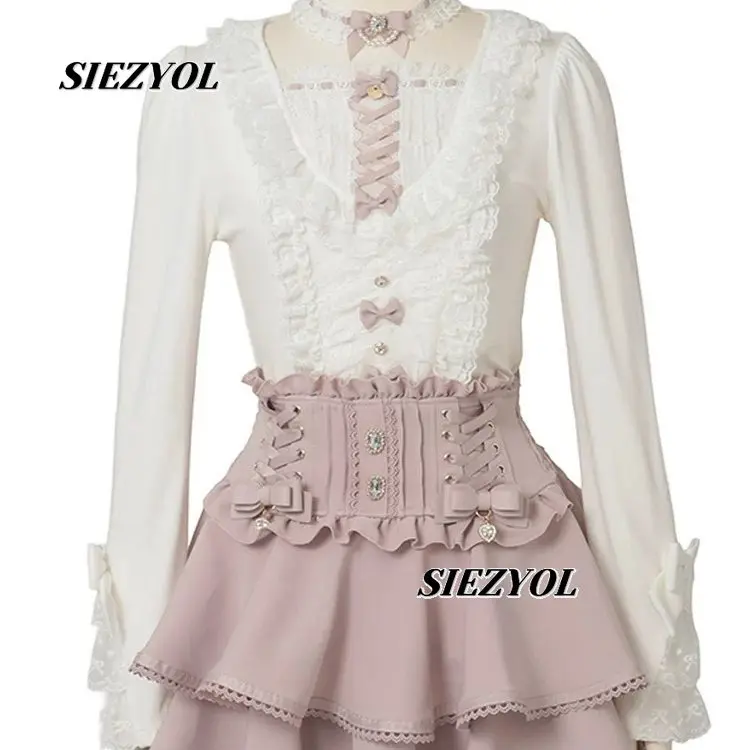 Long Sleeve T-shirt New Spring/autumn Japanese Style Versatile Sweet Cute Girl Bowknot Pullover Lace Choker Soft Knit Tops