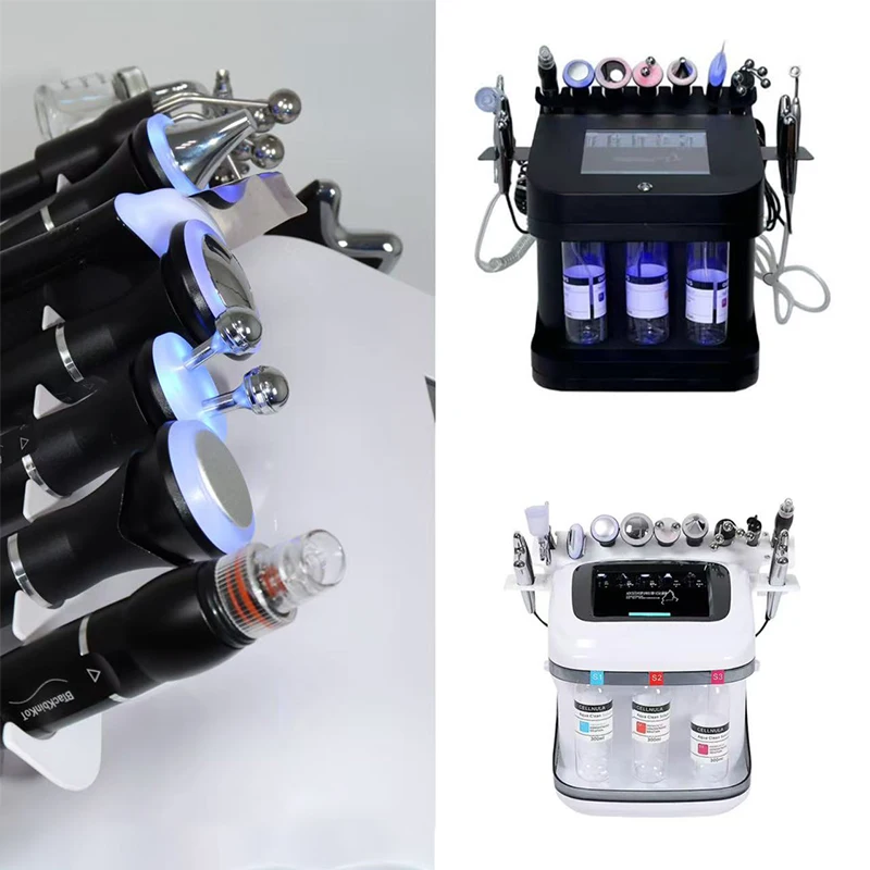 

Newest 10 Handles Oxygen Beauty Facial Device Facial Cleansing Machine Deep Cleansing Acne Pore Blackhead Removal Dermabrasion