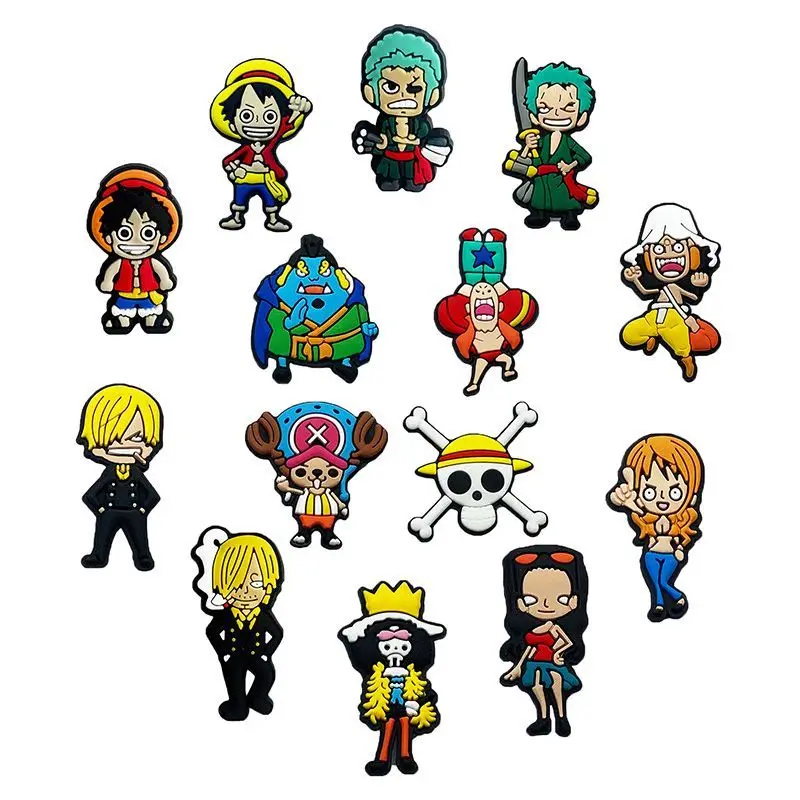 2-122 Stück One Piece Luffy DIY-Zubehör Cartoon-Puppe Niedliche Abnehmbare Schuhschnalle Zoro Schuhblume Dekorative Verzierung – Detail 7