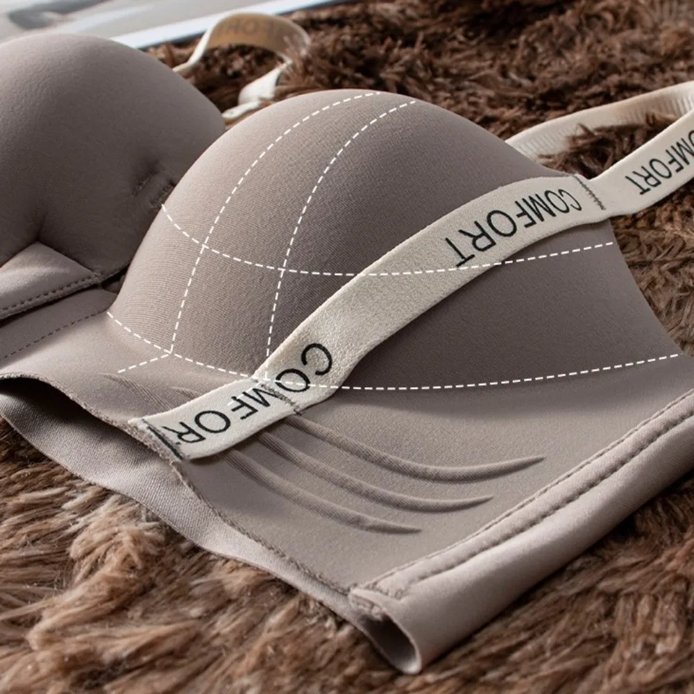 حمالة صدر لاسلكية بحروف إنجليزية عميقة على شكل حرف V بإبزيم أمامي حمالة صدر ضيقة للنساء ملابس داخلية مضادة للصدمات