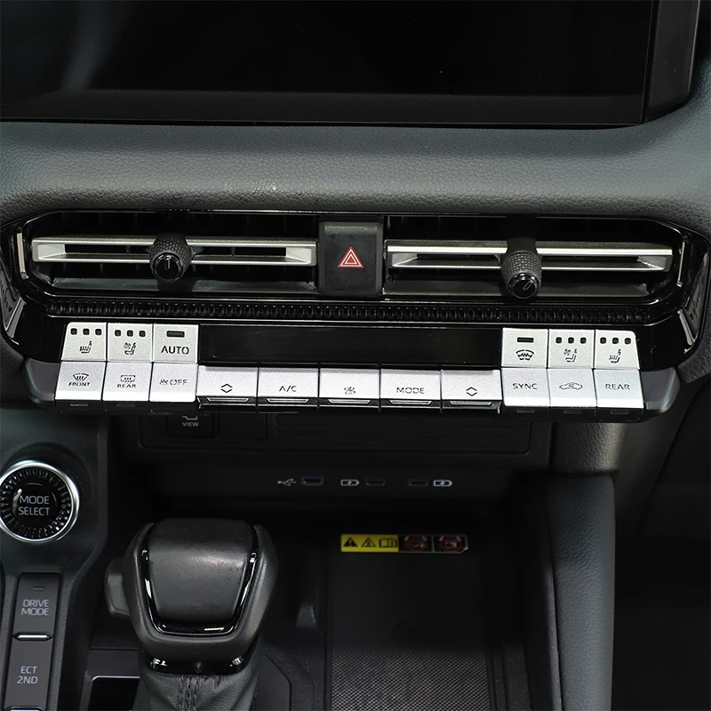 

For Toyota Land Cruiser Prado 250 LC250 2024 2025 Car Center Console Steering Wheel Button Cover Stickers Trim Auto Accessories