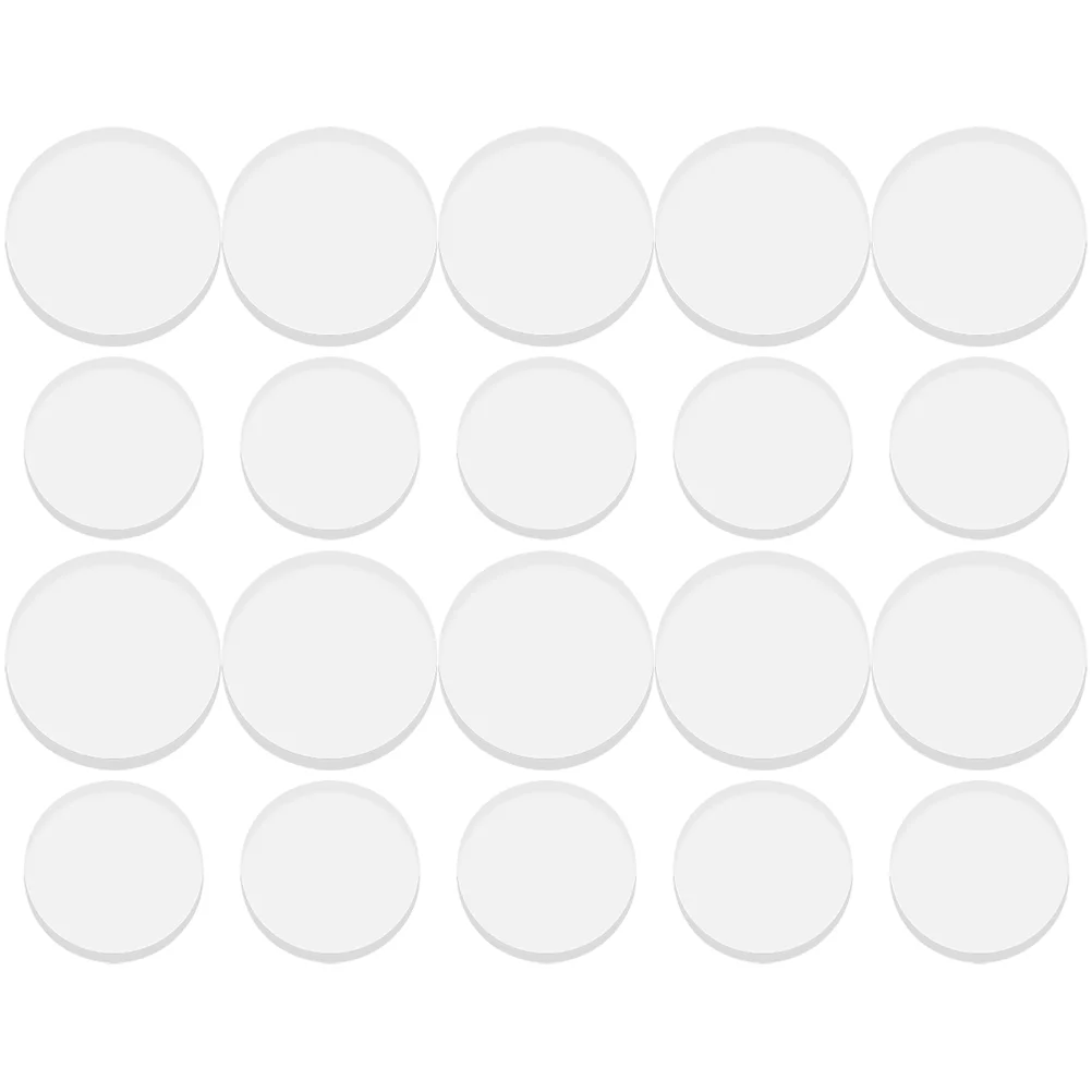 20 Pcs Felt Furniture Pads Glass Non-Slip to Prevent Sliding Clear Bumpers Rubber Mat Desk Spacers Transparent