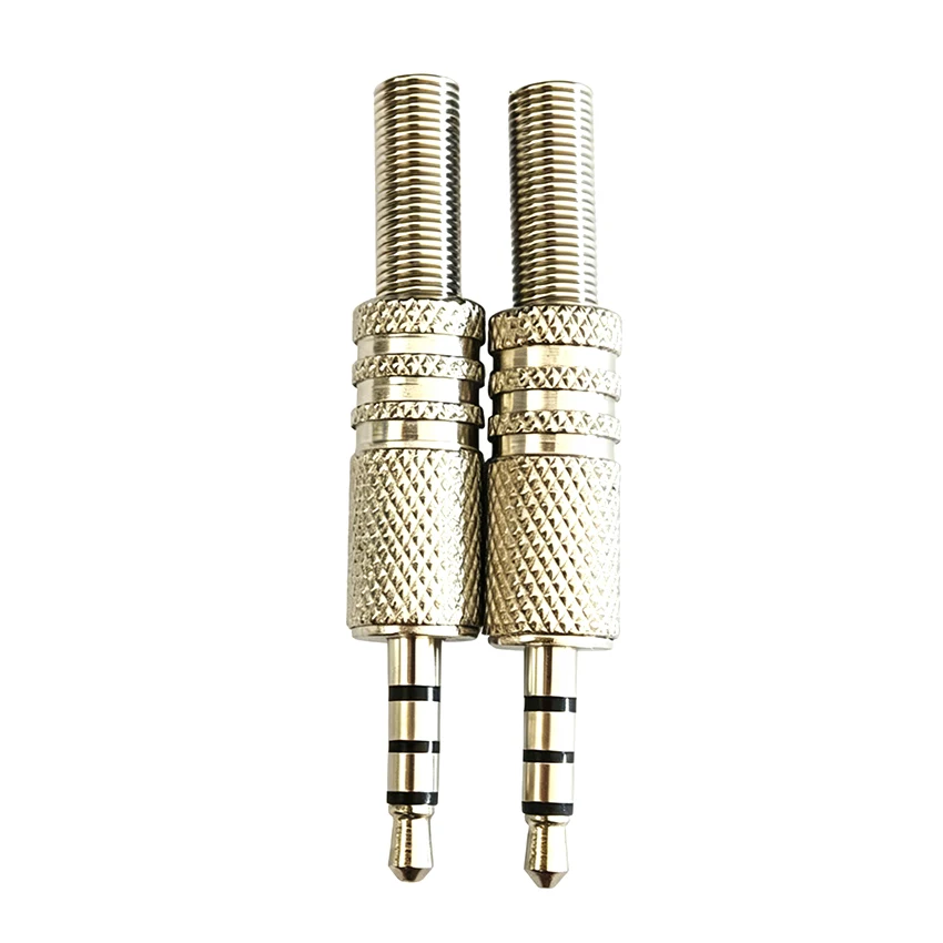 

1pair Metal Repair 2.5/3.5mm Headphone Plug Stereo Audio Solder Cable Connector 3Pole 4Pole Earphone Jack Adapter dual channel