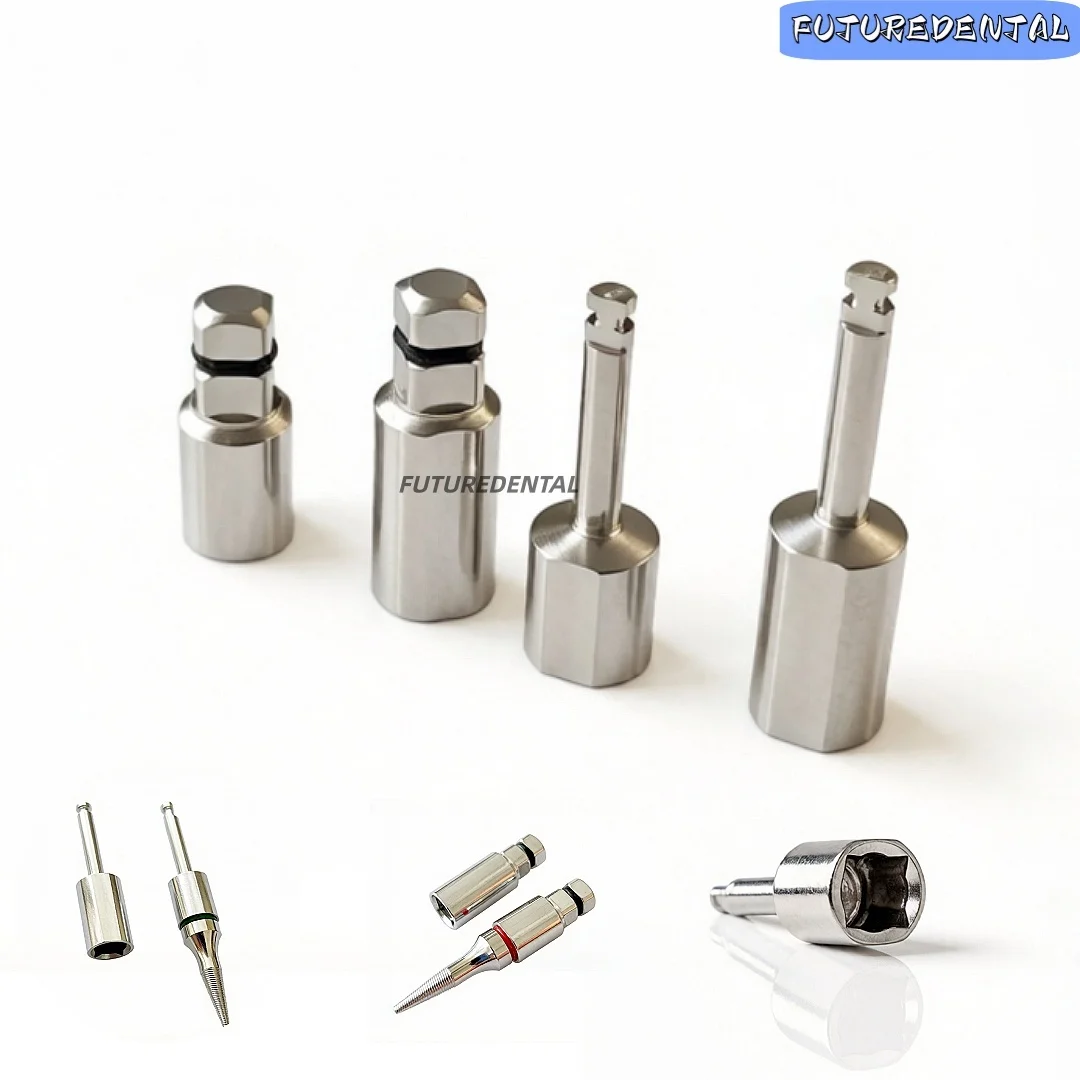 Ratchet Wrench Latch Adapter Extender Square Driver Extension Sleeves Dental Set for Crown, Bridge & Implant Procedures
