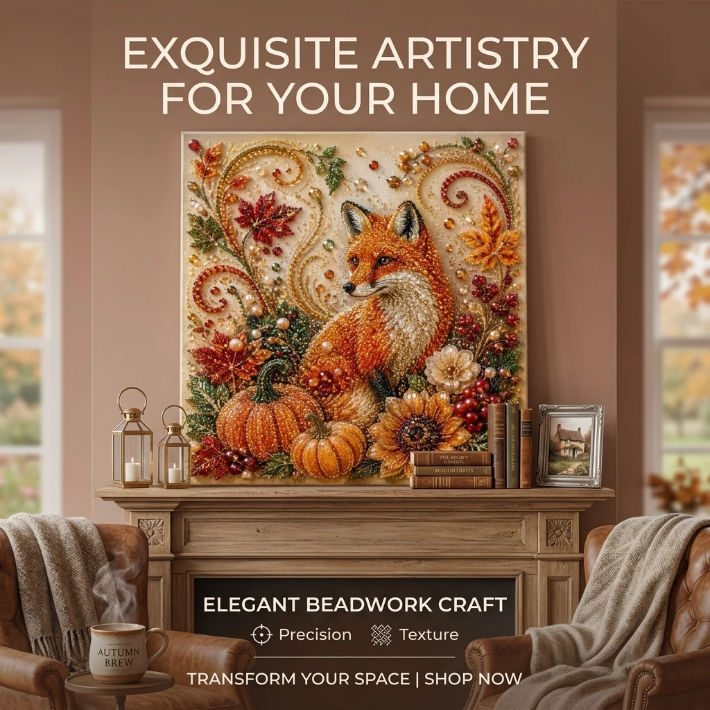 Autumn Pearl Painting Set DIY Diamond Pearl Painting Material Pack Various Holiday Halloween Thanksgiving Gift Home Decoration