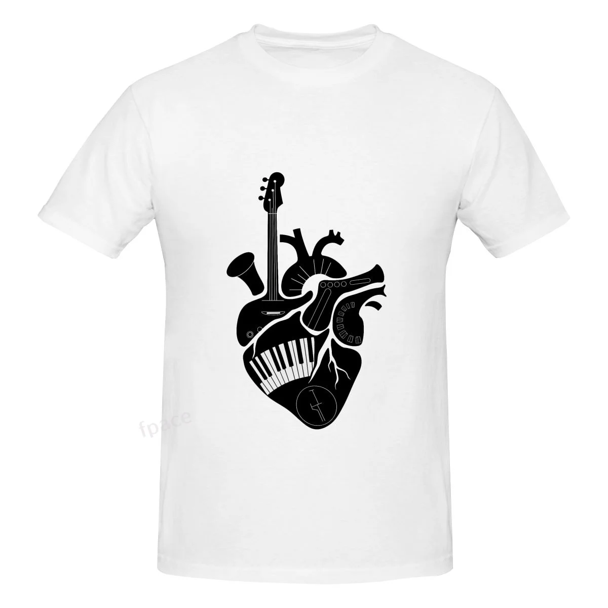 

MUSIC IS MY LIFE Casual Cotton Summer Men Clothing Tops Men's Basic Short Sleeve T-Shirt