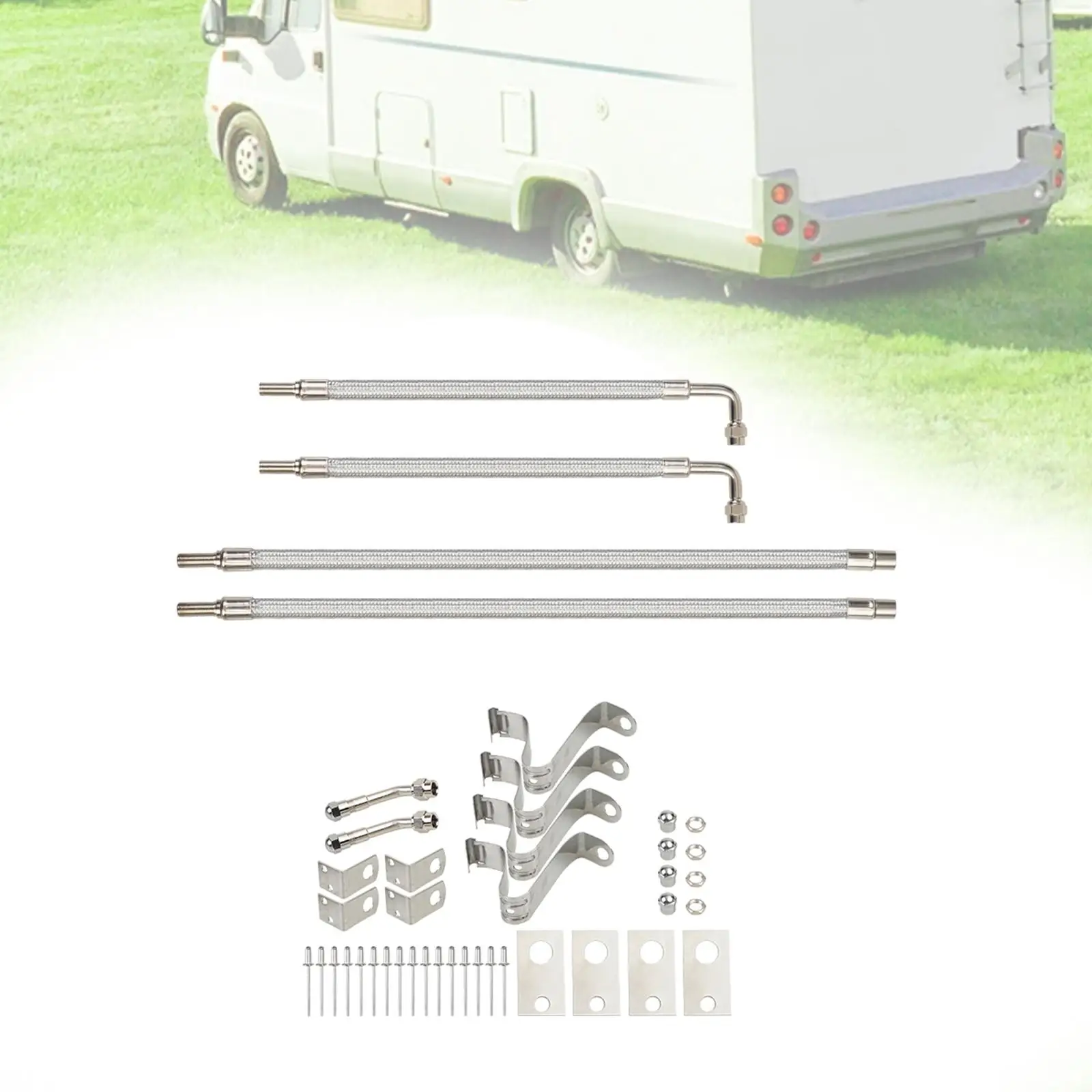 Generic Dually Valve Stem Extenders Kit for Motorhome Rvs Trailers