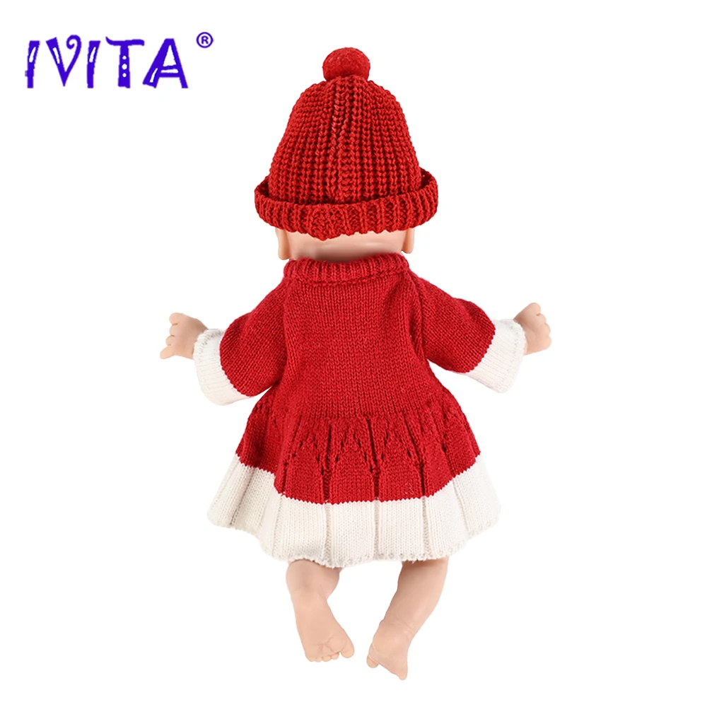 IVITA 14 Zoll 1,5 kg 100 % Silikon-Reborn-Puppe „Coco“ – Realistische Baby-Mädchenpuppe zum Selbstgestalten, weiche, lebensechte Kinderspielzeuge