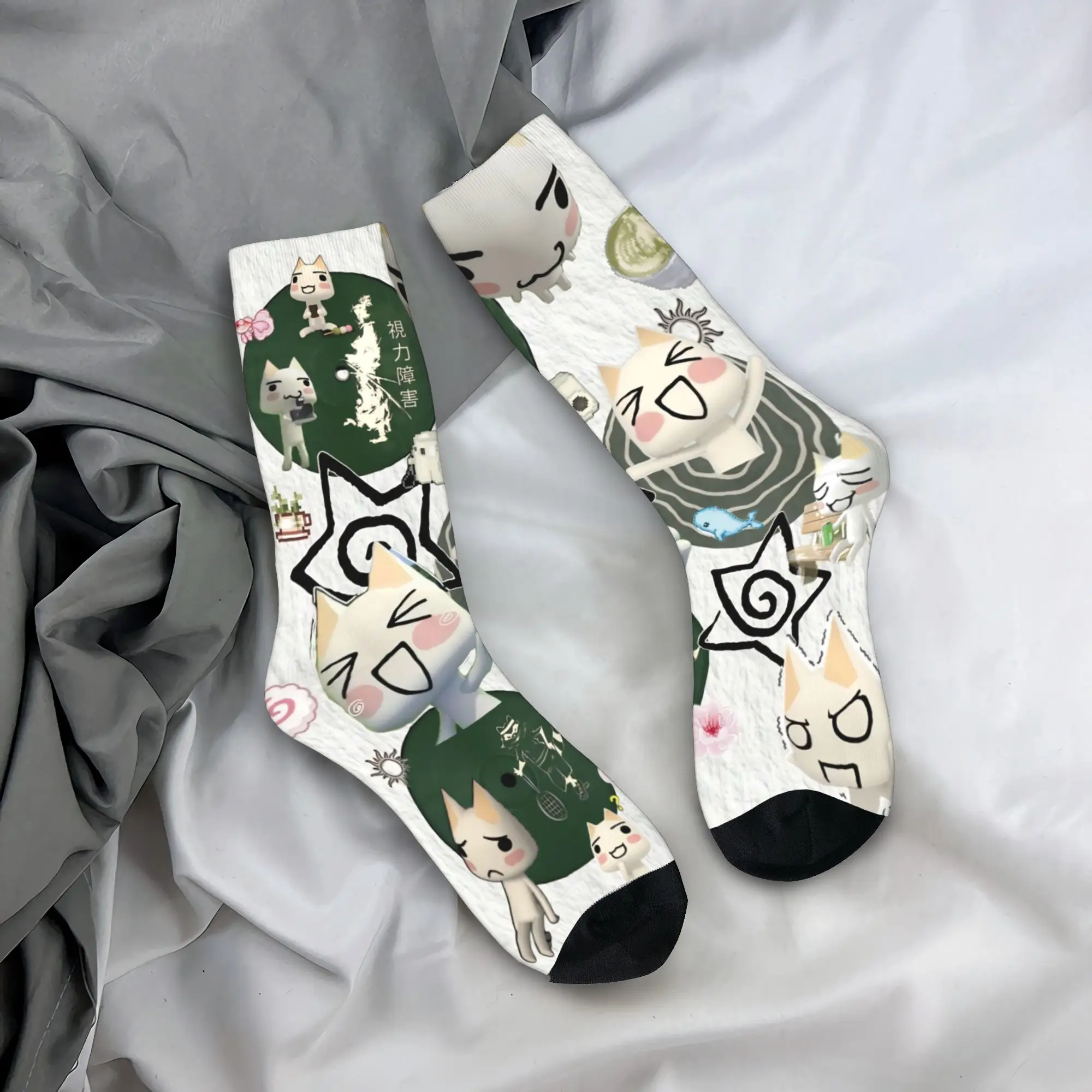 جوارب Inoue Toro جوارب مضادة للانزلاق للزوجين جوارب رياضية دافئة وناعمة للجري جوارب بتصميم قوطي للخريف