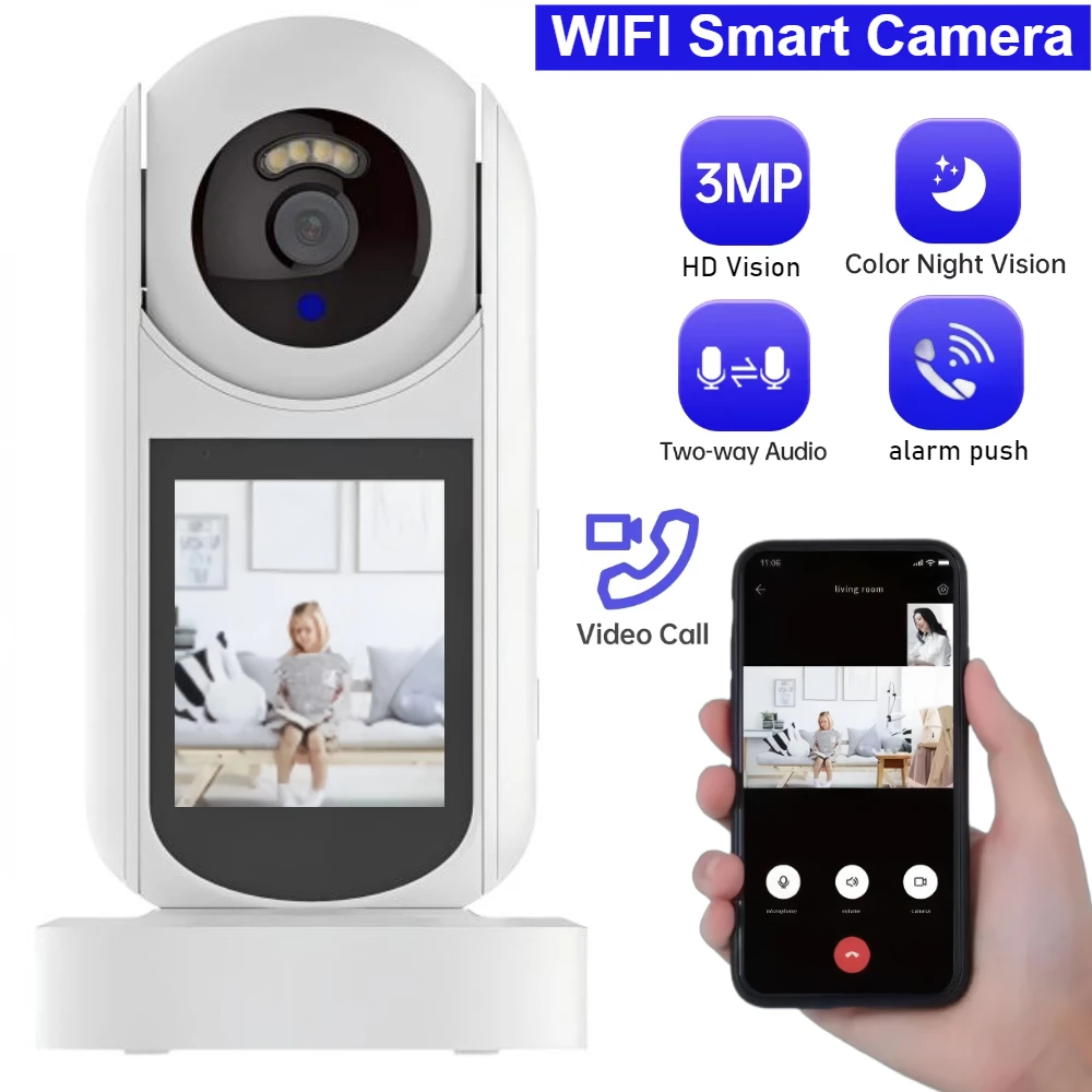 

WiFi Security IP Camera 1080P Video Wireless Smart Home Surveillance Cameras Color Night Vision Baby Monitor AI Motion Detection