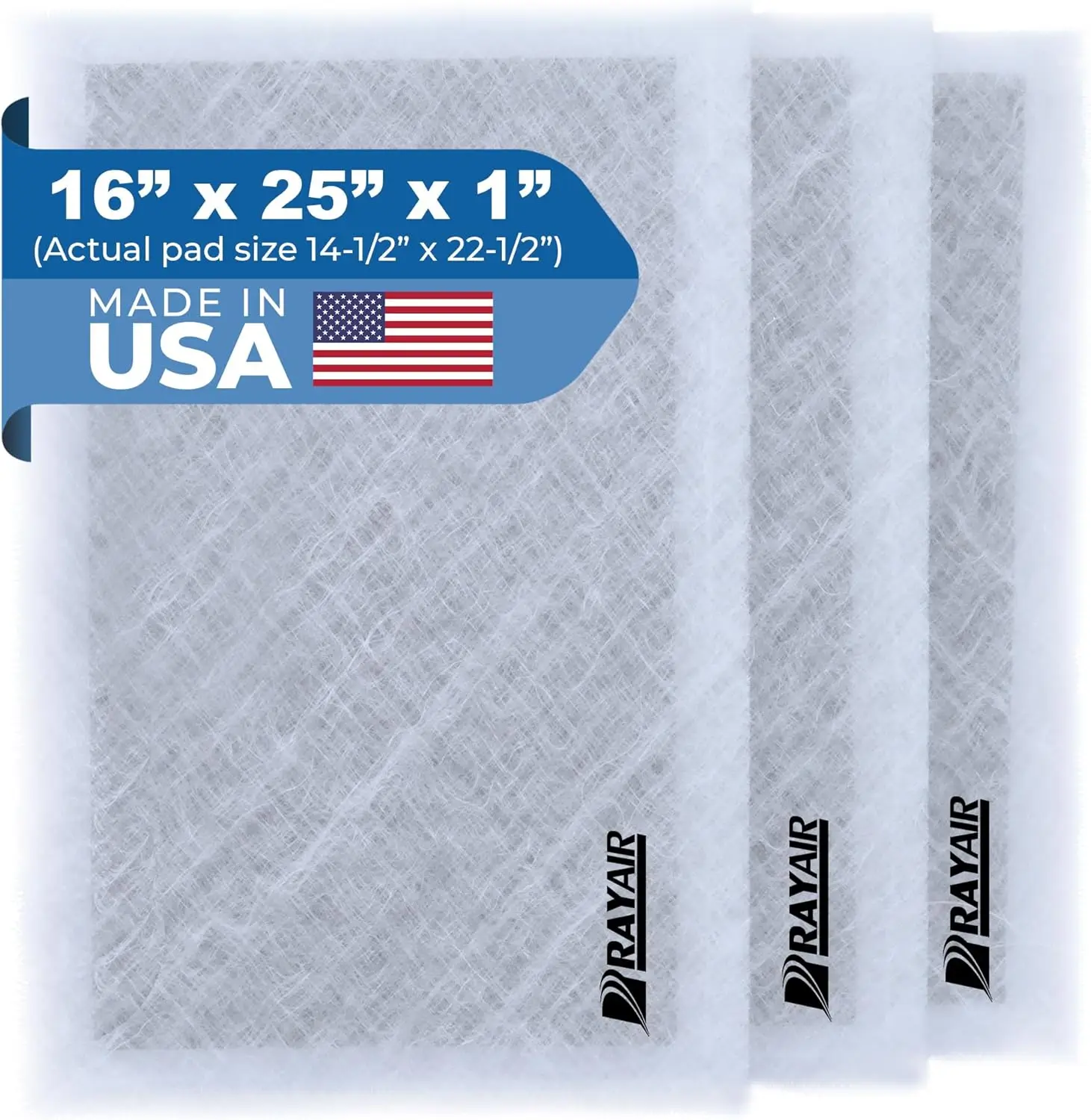 

16x25 Filter Pads Compatible with Air Cleaner 16X25 Refill ( Pack) White