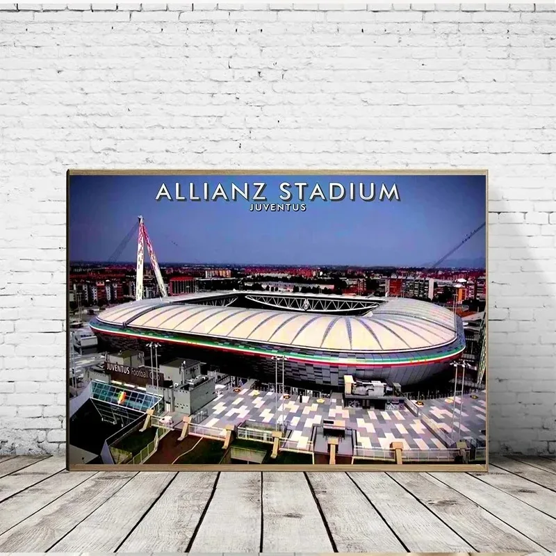 صور لملعب كرة القدم ملصقات ومطبوعات على القماش ، رسم جداري ، ديكور الغرفة ، ديكور المنزل والنادي والغرفة ، ساحة Allianz ، Santiago De Bermuda