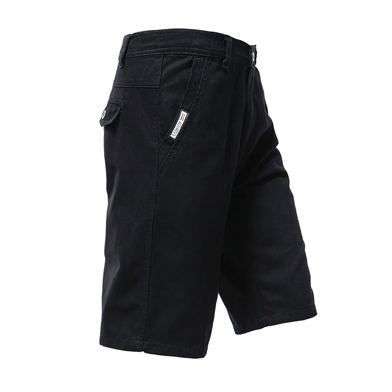 Men's Shorts Casual Sports Knee Shorts Golf Streetwear Harajuku Shorts Korean Cotton Half Knee Pants Black Navy Blue