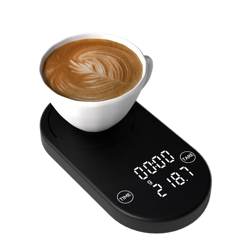 Battery Powered With Lid Kitchen Food Scale Electronic Balance Intelligent Weighing 3kg LED Timing Coffee Scale