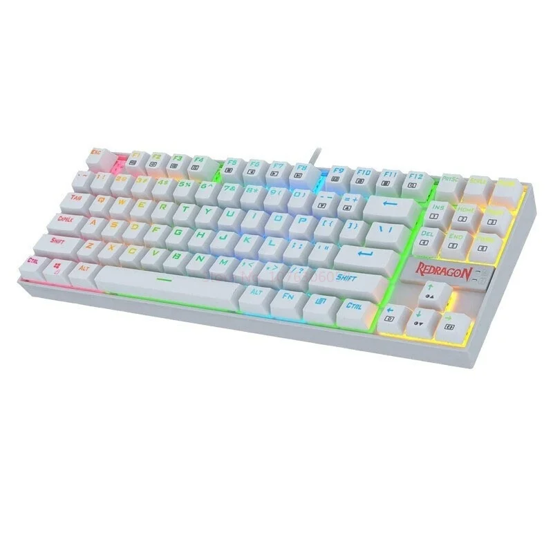 Imagem -06 - Redragon-dragão Vermelho K552 Rgb Luminoso Teclado Mecânico Escritório Comercial Jogo Mudo 87 Chaves