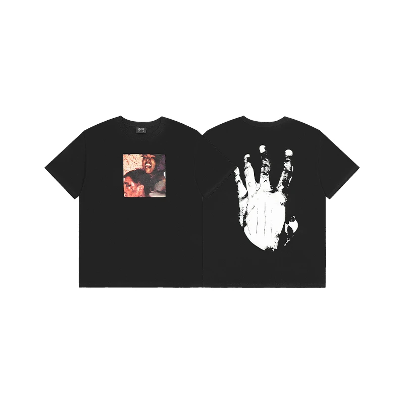 

2024 Revenge Streetwear Essential — винтажная футболка для пар с рисунком дымчатого черепа большого размера, свободного покроя в американском стиле с короткими рукавами