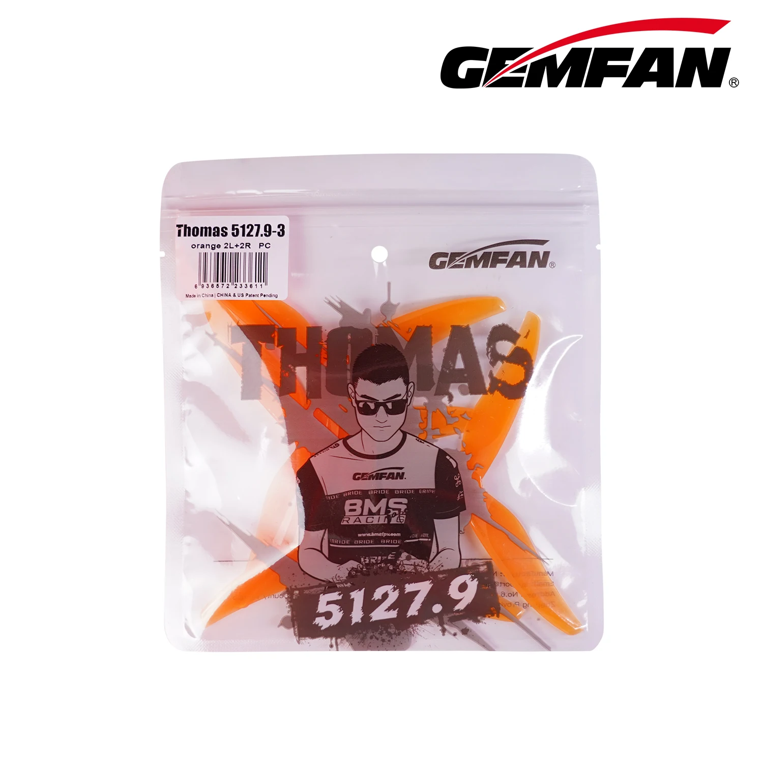 

GEMFAN 5127.9-3 Thomas Edition 5" 3-Blade Propellers, 4PCS (2CW+2CCW)
