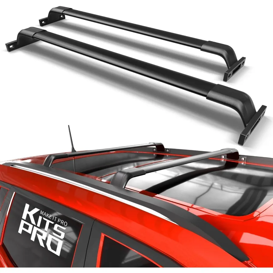 260lb Roof Rack Cross Bars for 20182025 Jeep Compass ONLY FIT Factory Flushed Side Rails Matte Black Heavy Duty Aluminum Cargo