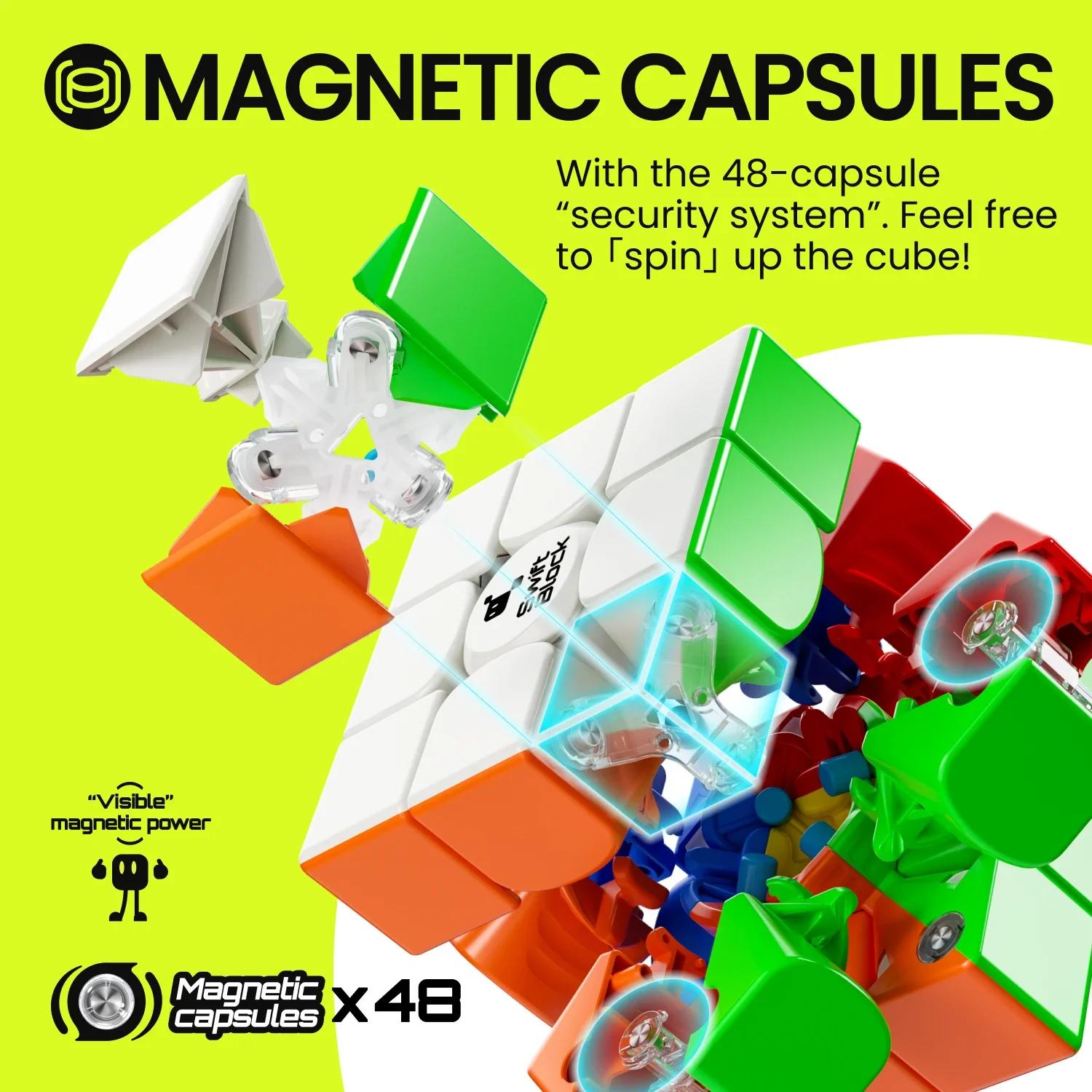 [CubeFun]GAN Swift Block 3x3 Maglev magnetico Cubo magico Senza adesivo Giocattoli professionali Fidget Regali per bambini