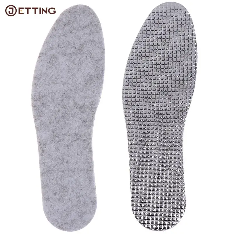 Felt Aluminum Foil Insoles For Winter Warm Comfortable Deodorant Insert For Men Women Sole Summer Cool Waterproof Wool Shoe Pads