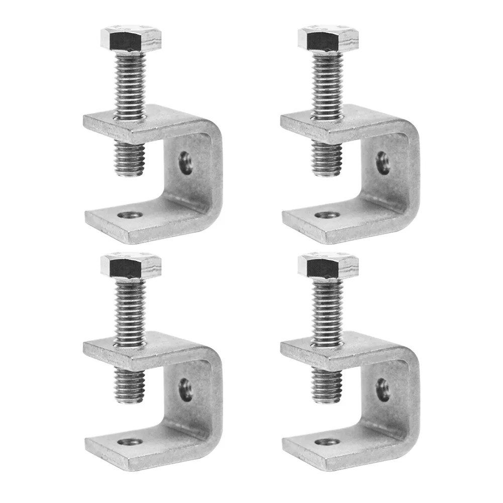 1/2/4pcs Stainless Steel C-clamp Jaw For Mounting U Clamps Small Desk Clamp 0-20mm Sembly Fastening Bonding Welding Tools