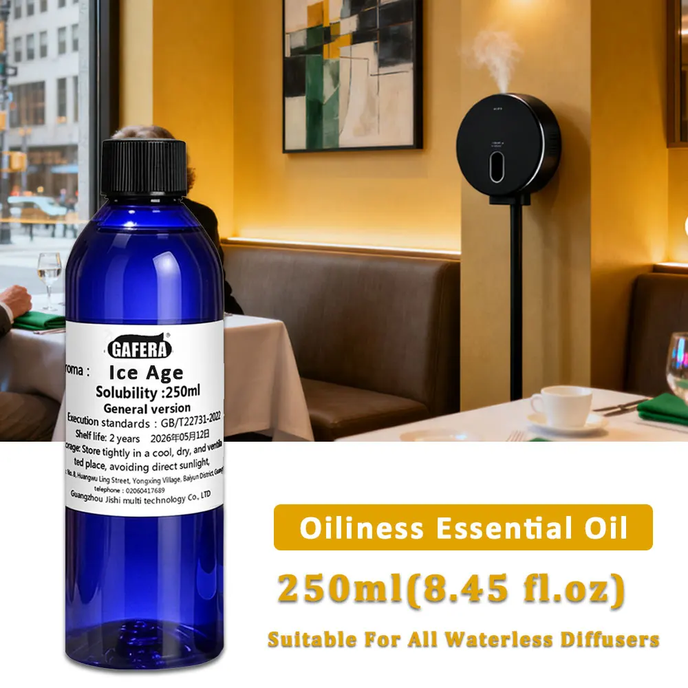 GAFERA 250ml (8.45 fl.oz) Ice Age Oily Essential Oils, For Waterless Diffuser, Hotel Fragrance Aroma Machine Replenishes Essence