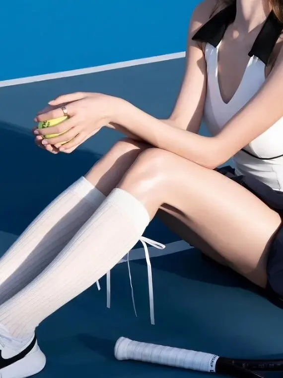 ラルフ・ルーカス-ロングチューブスポーツソックス-通気性-汗をかかない-テニス-サマースポーツ-カジュアル-レディース-フルチャンネル販売