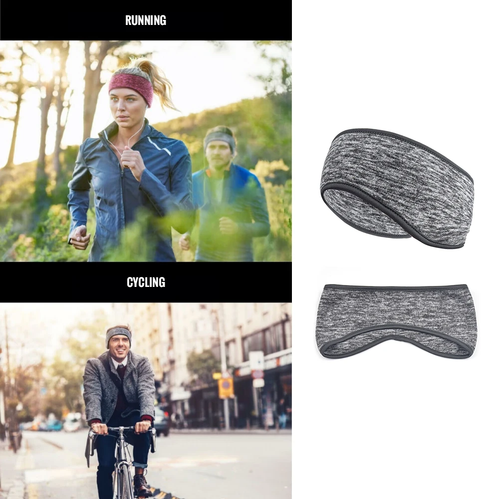 WRELS Outdoor Winter Fleece Ear Warmers Sport Sweatband Cycling Skiing Workout Yoga Running Riding Warm Earmuffs Headband