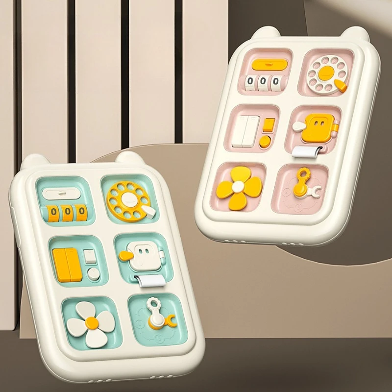 Baby Busy Board Early Education Magic Cube Smart Interactive Busy Flat Montessori Toys for Kids 2 To 4 Year Old Birthday Gifts