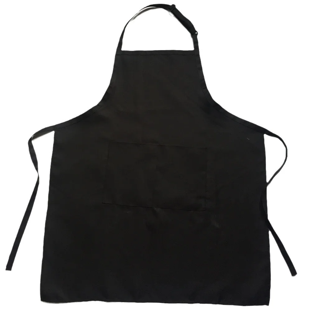 Kitchen black apron in stock adjustable buckle large size apron men\'s and women\'s aprons mandiles de cocina mujer