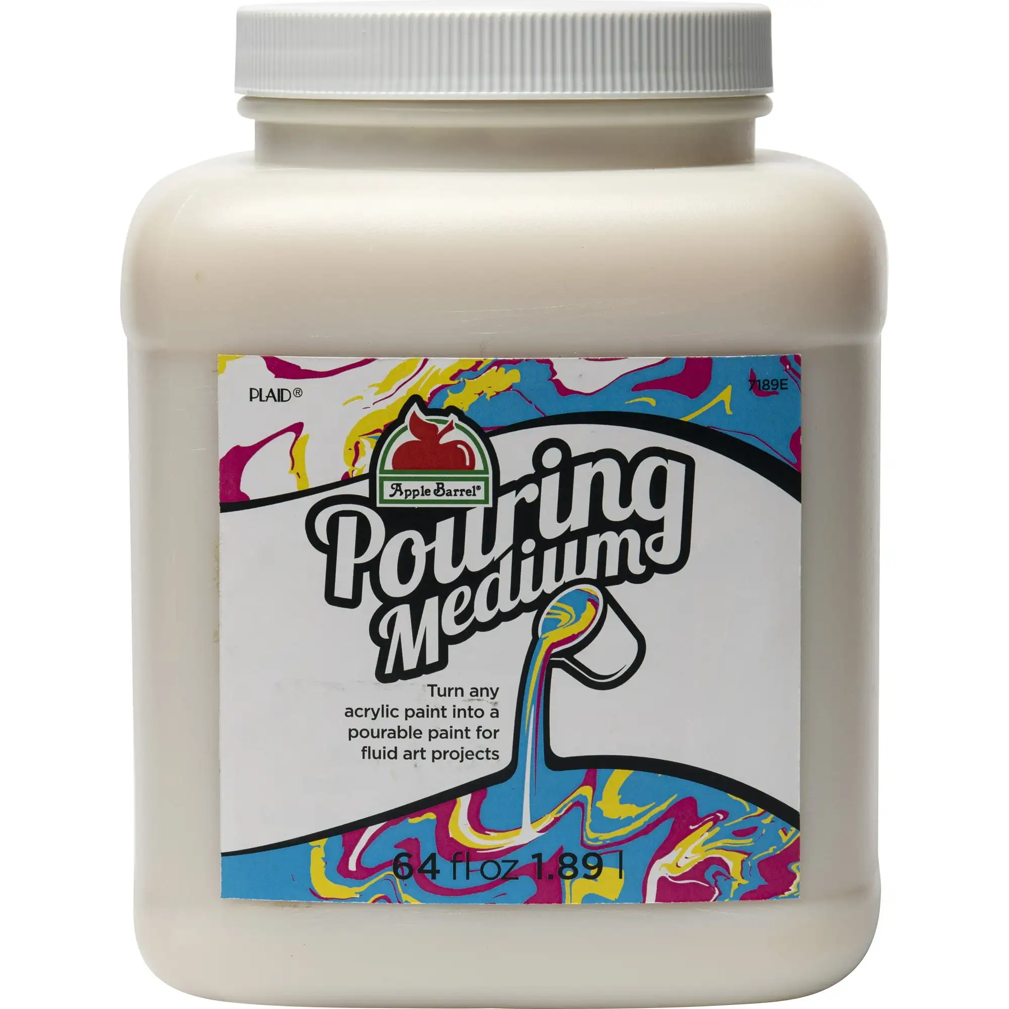 Apple Barrel Paint Pouring Medium, Satin Finish, Clear, 64 fl oz