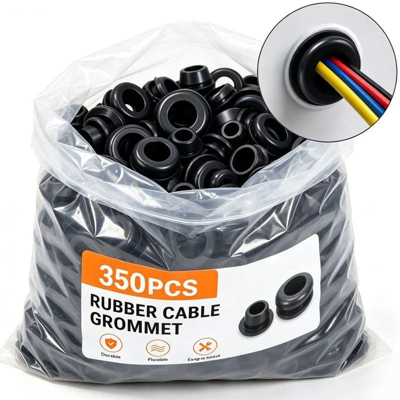 Rubber Grommet Assortment Kit Wire Protector Cable Anti Friction Wiring Hole Plug Wiring Blanking Grommet Plumbing Gasket Rings