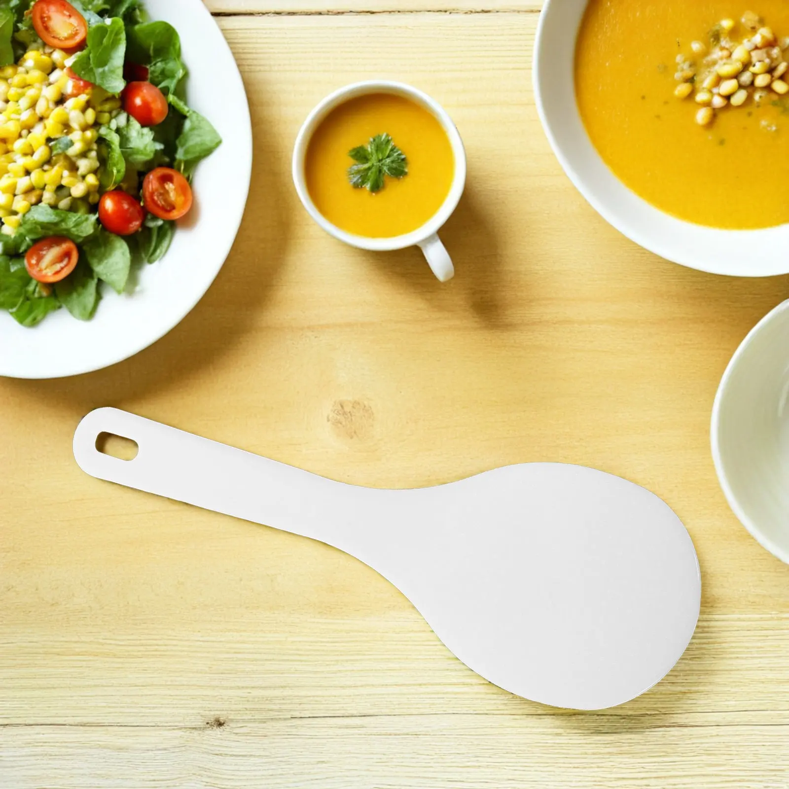 10Pcs Nonstick Rice Spoon Plastic Anti Stick Paddle for Kitchen Restaurant Canteen Heat Resistant Easy Grip Serving Utensil