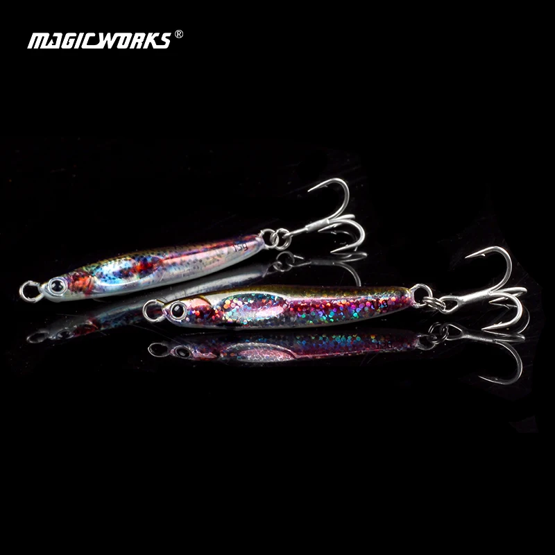 MAGIC WORKS Metal Jig Fishing Lures  Shore Micro Sea Fishing Lure Tackle 10g 15g For Hard  Artificial Bait Fishing Goods Tackle