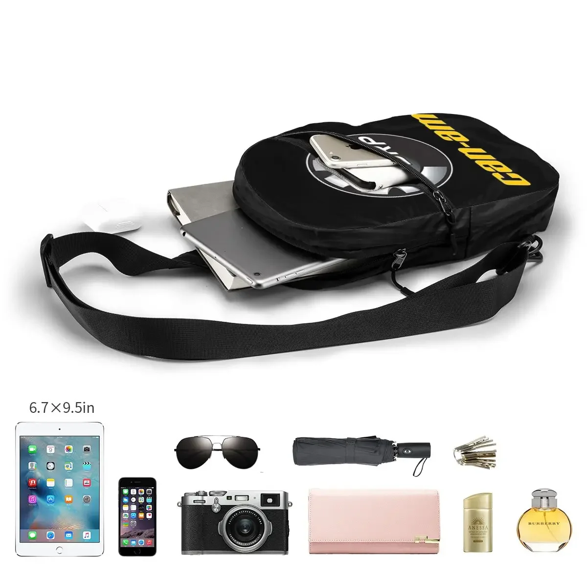 Can-Am BRP دراجة نارية حقيبة صدر للرجال حبال Crossbody على ظهره حقيبة صدر للرجال السفر المشي لمسافات طويلة Daypack حقيبة كتف