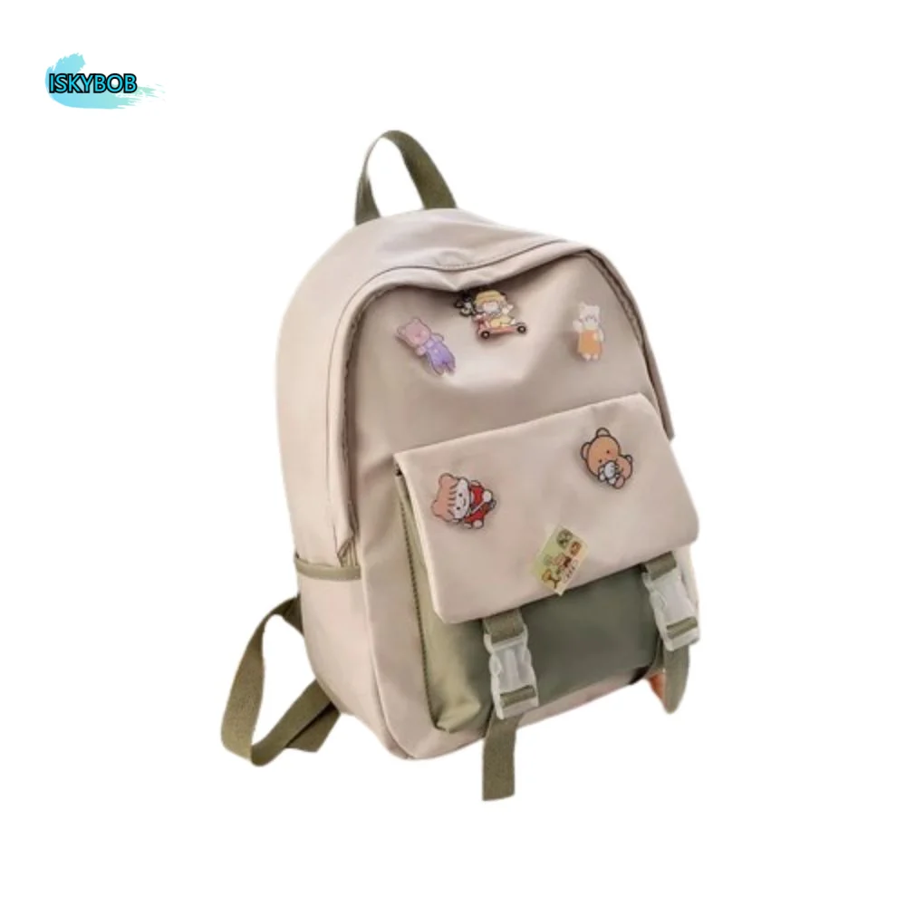 Large Capacity Large Capacity Backpack Multi Pockets Korean Style Casual Shoulder Bag Handbag Travel Bag Korean Style School Bag