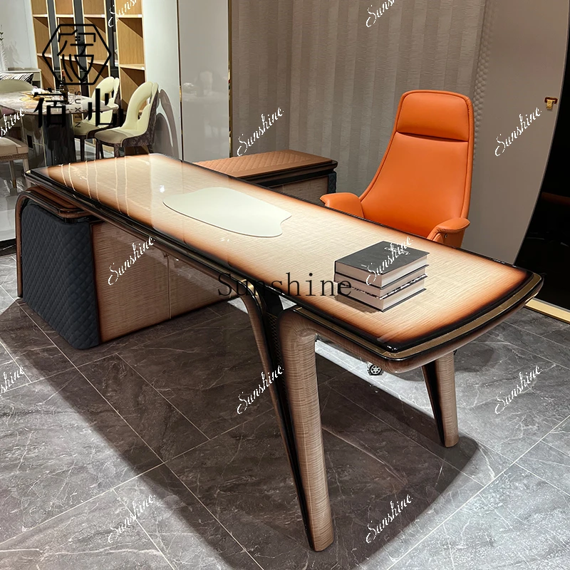 

High-end postmodern light luxury desk office president corner boss luxury computer FT