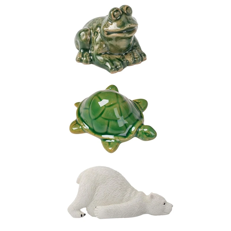 3PCS Toilet Bolt Caps Toilet Bolt Caps Decorative Bathroom Decorative Durable Resin Cute Bear Tortoise And Frog Bolts Covers